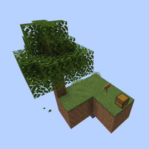 Île Skyblock Classique en forme de L, mode difficile